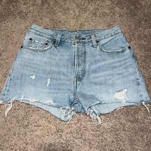 Levi’s high waisted jean shorts
